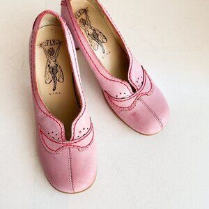 Fly Girl Light Pink Leather Made in Portugal Heels 40